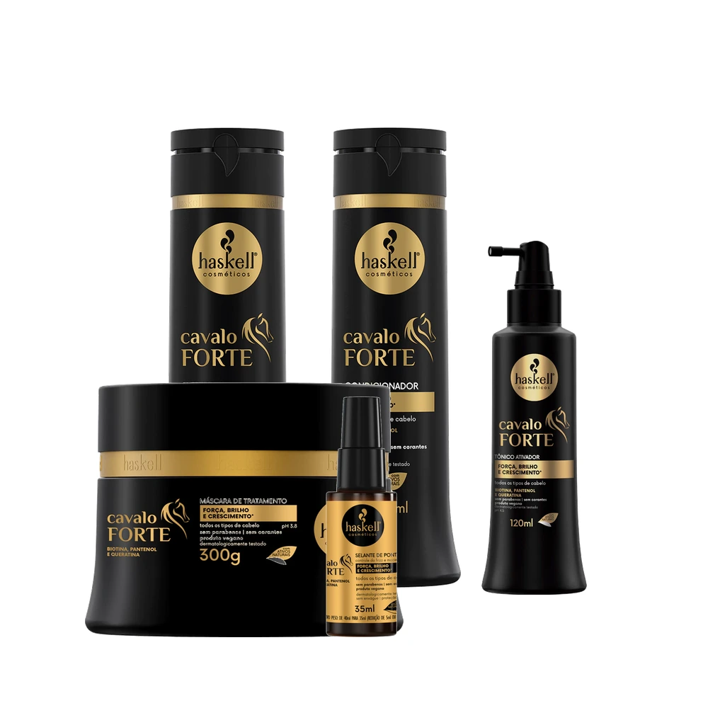Kit Oficial Haskell Cavalo Forte Completo (5 itens)