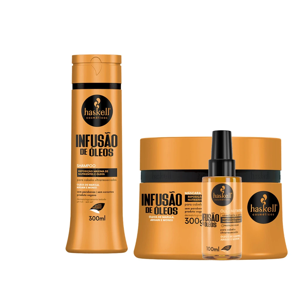 Kit Oficial Haskell Infusão de Óleos Nutritivos (3 itens)