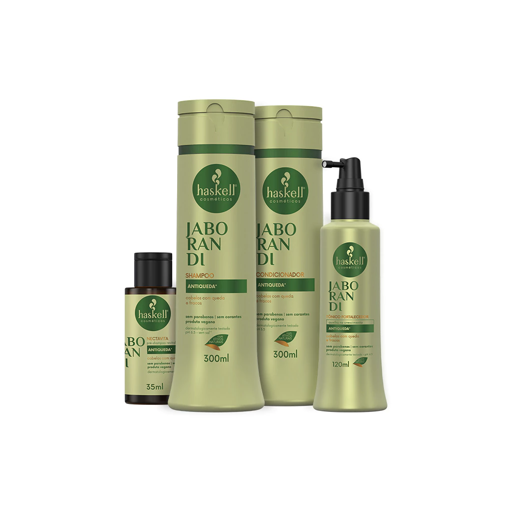 Kit Oficial Haskell Jaborandi Antiqueda Completo (4 itens)