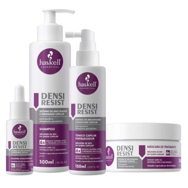 Kit Protocolo Antiqueda & Densidade Haskell Densi Resist (4 itens)