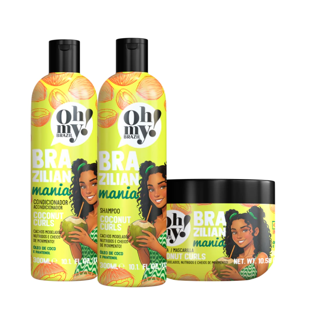 Kit Brazilian Mania Coconut Curls Oh My! (3 itens)