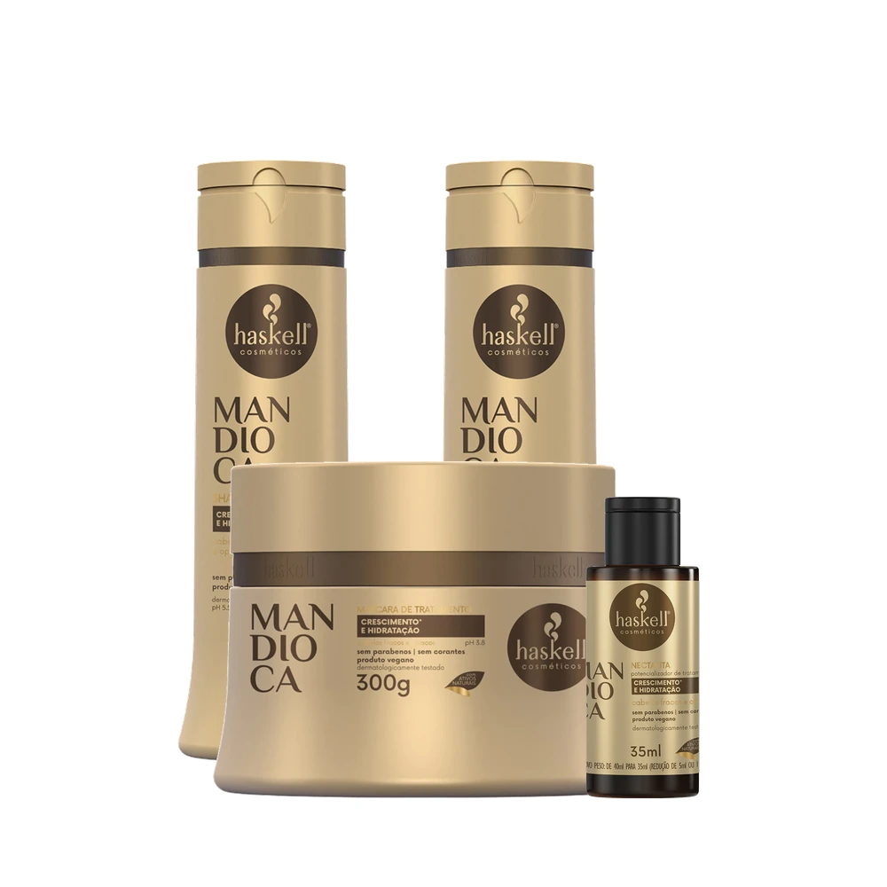 Kit Haskell Mandioca Hidratação Profunda (4 itens)