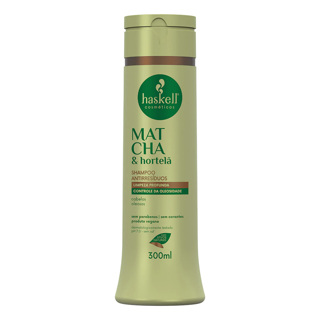 Shampoo Antirresíduos Matchá & Hortelã Haskell 300ml