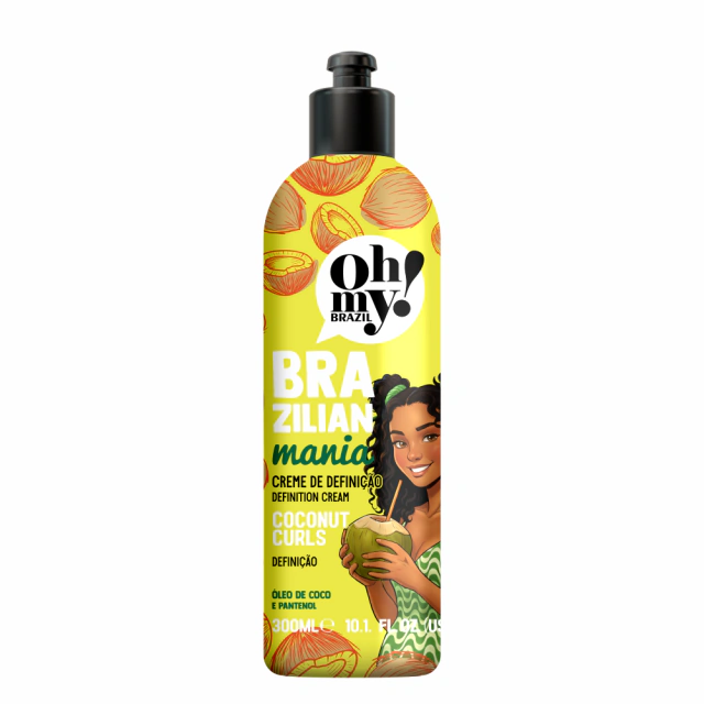 Creme de Definição Coconut Curls Brazilian Mania Oh My! 300ml