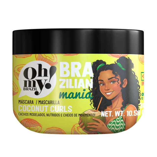 Máscara Capilar Coconut Curls Brazilian Mania Oh My! 300g