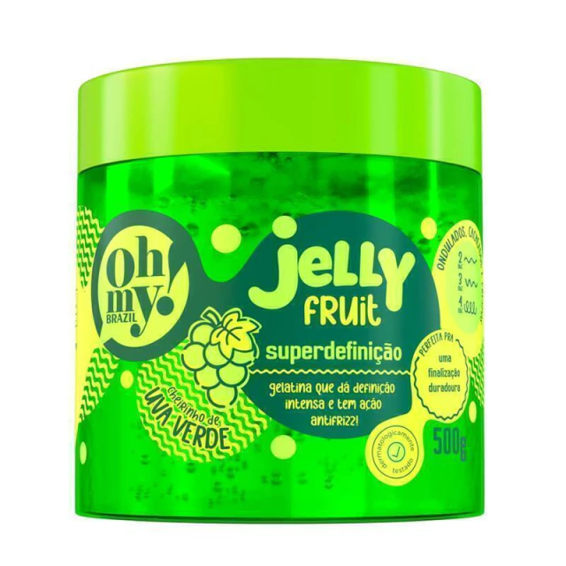 Gelatina Finalizadora Jelly Fruit Superdefinição Uva Verde 500g